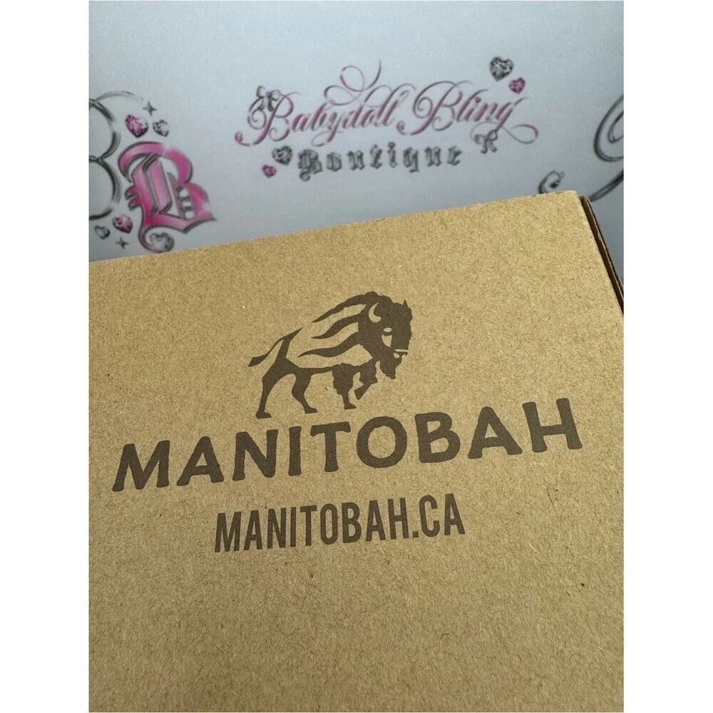 Manitobah mukluks black WP Snowy Owl Suede Mukluk - Black Pom Poms beaded